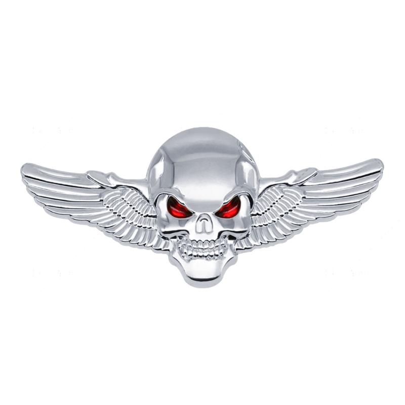3D Metal Devil Skull Car Emblems Sticker Auto Badge Sticker Bumper Decal for Car SUV Truck Motorbike
