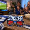 Football Glasses, Soccer Themed Decorative Glasses, Lightweight Paper Frame Party Props, for Fan Gatherings And Team Building