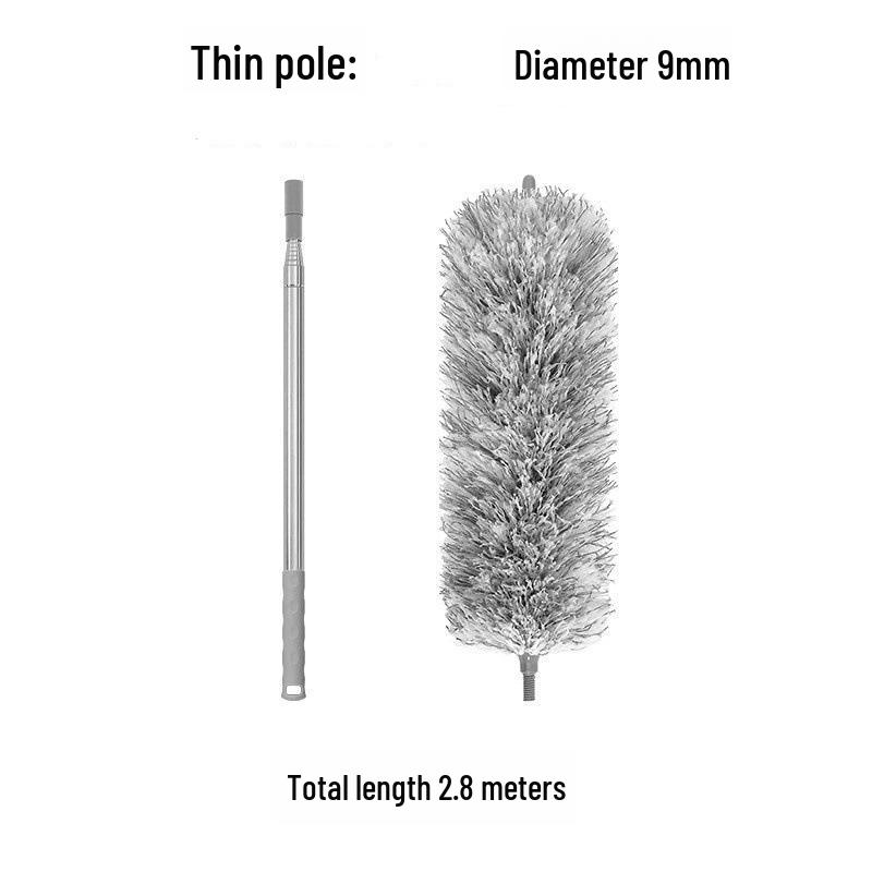 

Телескопическая моющаяся щетка для пыли - выдвижная перьевая щетка для уборки паутины и крыш