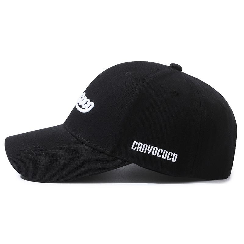 Pure cotton baseball cap for men and women, same style casual peaked cap, embroiderletter sun hat, sun protection