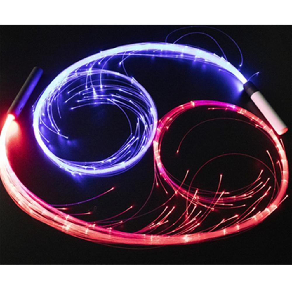 LED Fiber Optic Whip 360degree Swivel Super Bright Light Night Party Disco Dance Whip