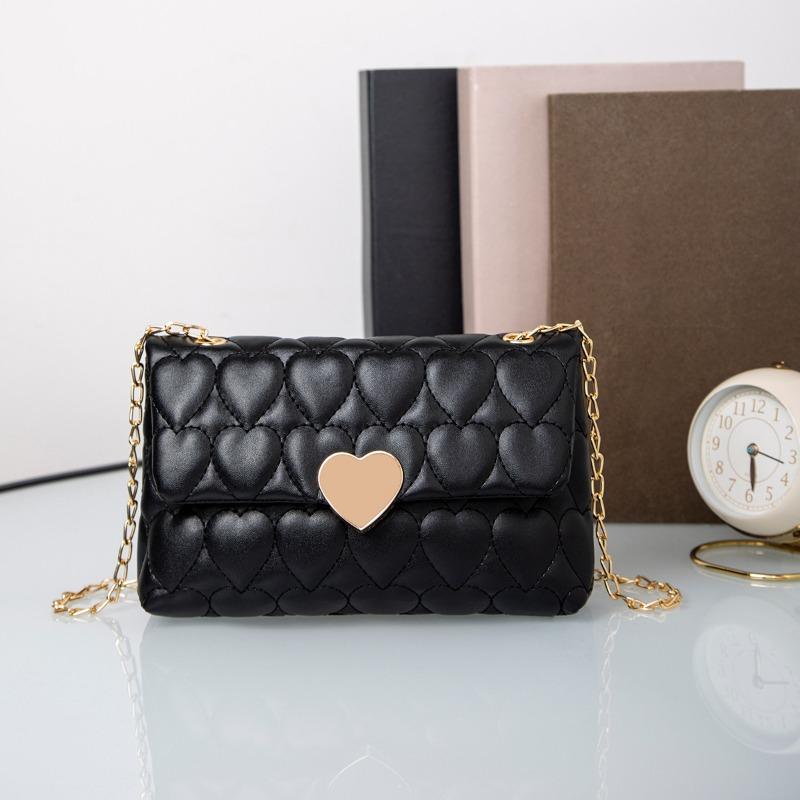 Peach heart lock shoulder bag spring and summer new multi-functional women's small bag with inner women's bag