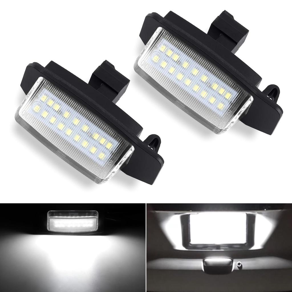 Futwod Mitsubishi LED License Plate Lights Compatible with Mitsubishi Delica D5 CV Outlander EK EK Nissan Dayz Custom Parts for Mitsubishi Vehicles