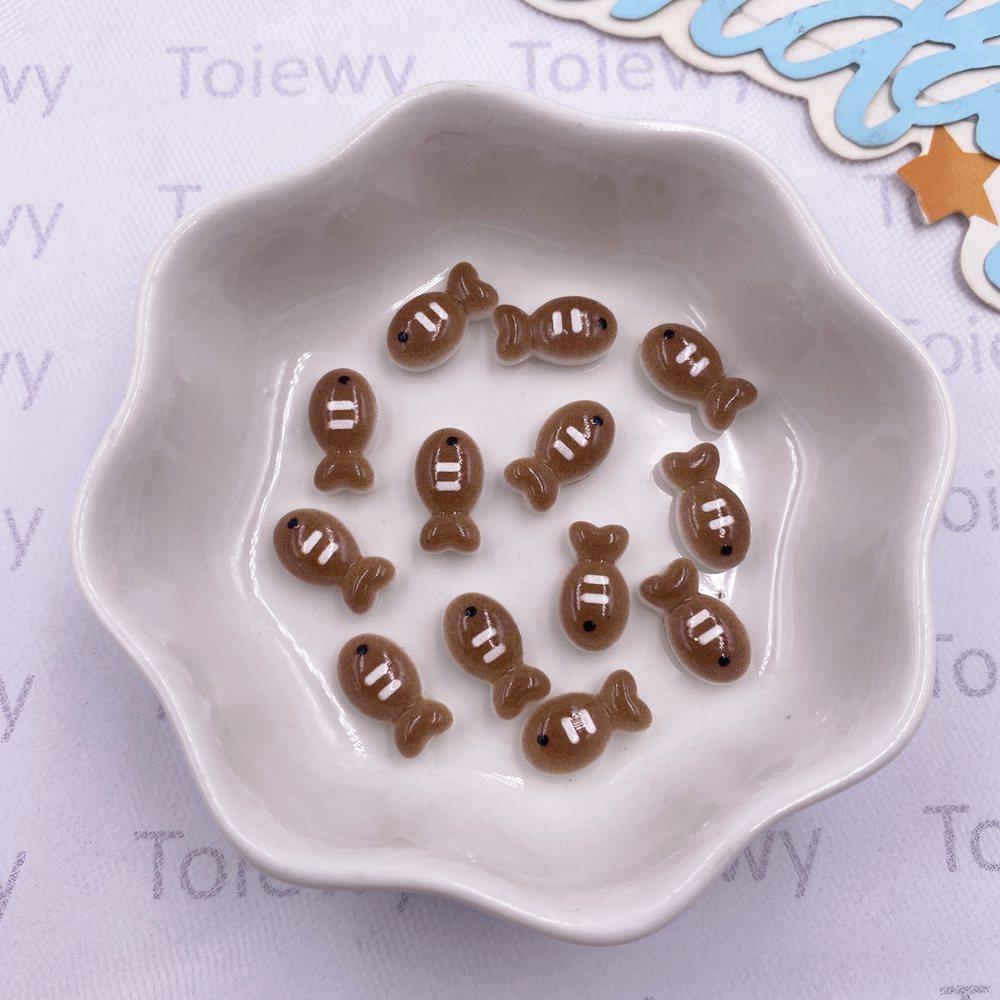 50 vnt. Dervos Kawaii Spalvingi Mini Katės Žuvis Plokščia nugara 2D Animacinis Nagų Dailės Akmuo Pasidaryk pats Papuošalai Albumų Iškarpų Amatai Dekoro Aksesuarai