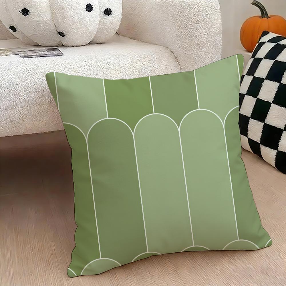 Retro Design Cushion Cover Natural Linen Double Sided Print  Throw Pillow Case for Sofa Couch Home Decor