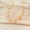 Tobillera con Corazón de Mariposa Chapada en Oro K y Circonita para Mujer