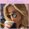 Sunset Ocean Sunglasses With Metal Frame Uv400 Sun Protection For Stylish Summer Wear