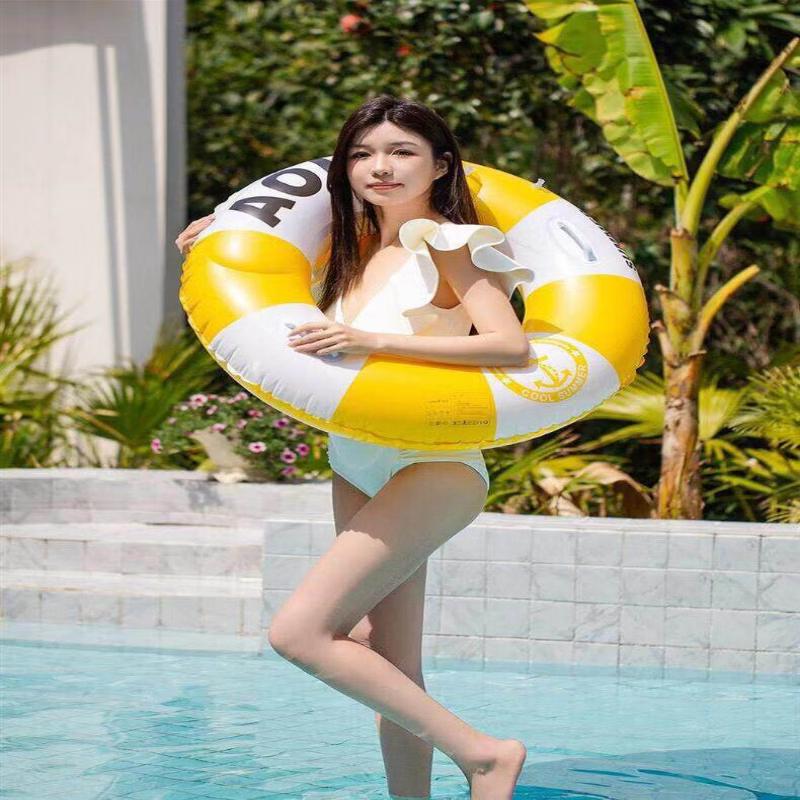 HANDUNYOU British Retro Dual Airbag Swimming Ring