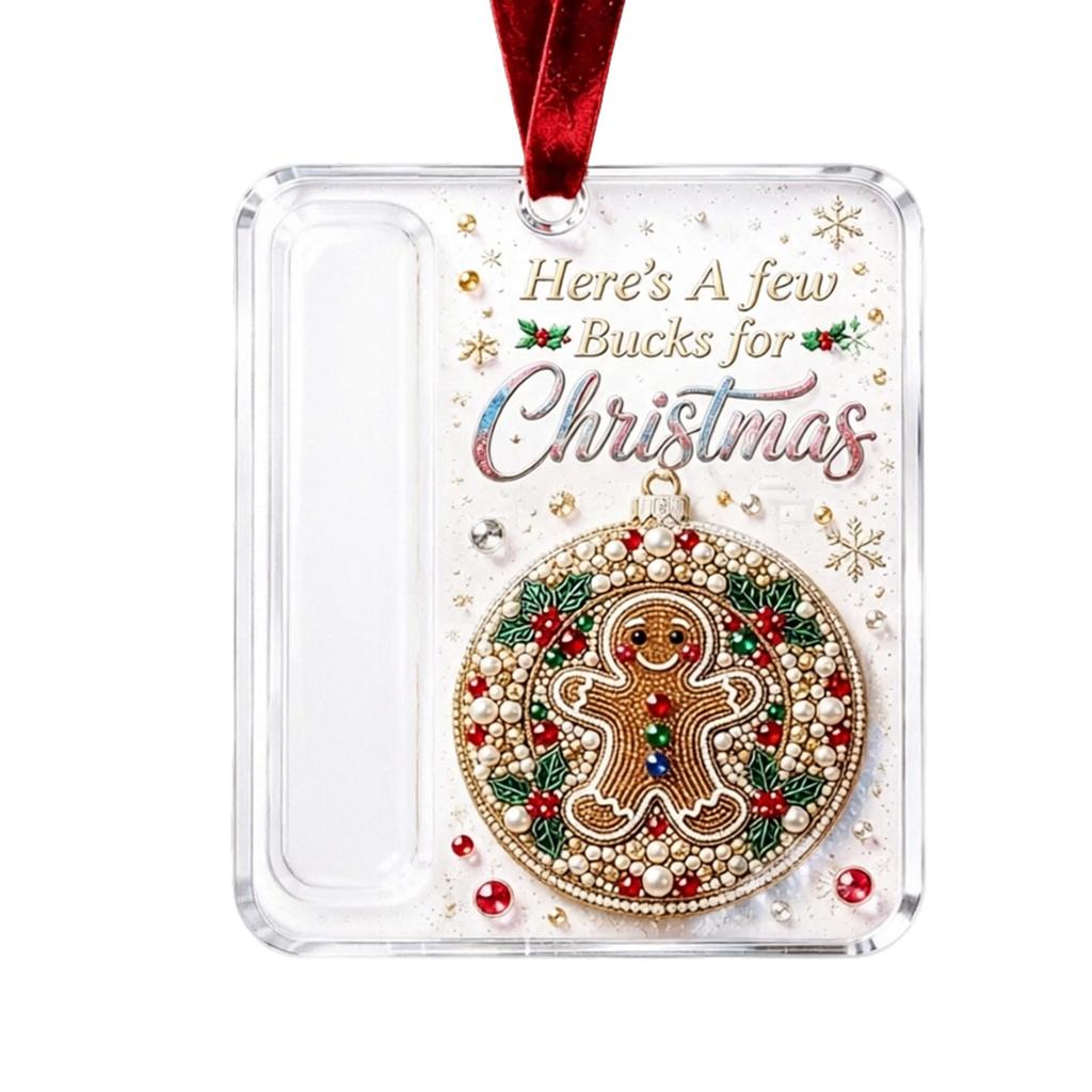 Clear Acrylic Christmas Tree Holder Hanging Ornament for Holiday Home Decor
