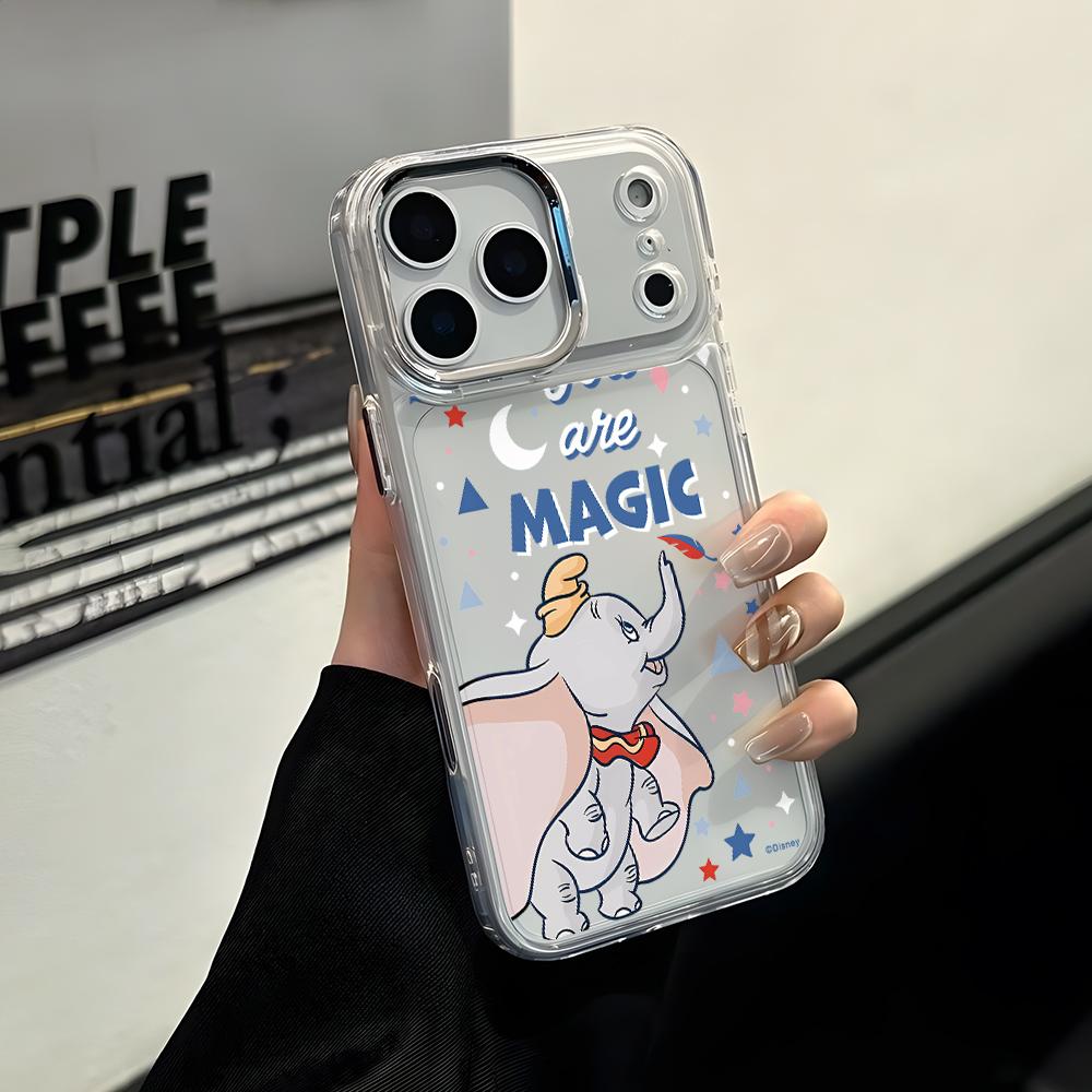

Cartoon Elephants Dumbos Phone Case for Apple iPhone 17 Air 16 16e 15 14 13 12 11 Pro Max X Xs XR 8 Plus Luxury Clear Cover iPhone 11 Pro Max