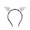 Flower Headband Necklace Set Mesh Halloween Hair Hoop Cute Bat Wings Hairband  Women