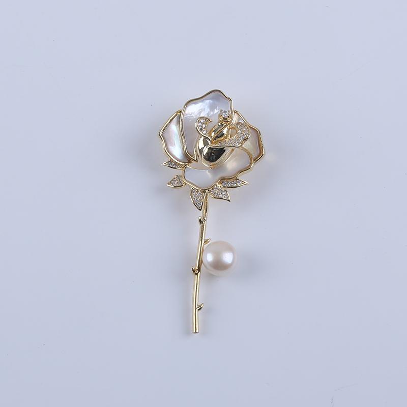 Luxury Atmospheric Freshwater Pearl Brooch Corsage Simple Pin Sweater Women's Coat Accessories Fashion Jewelry Brooches