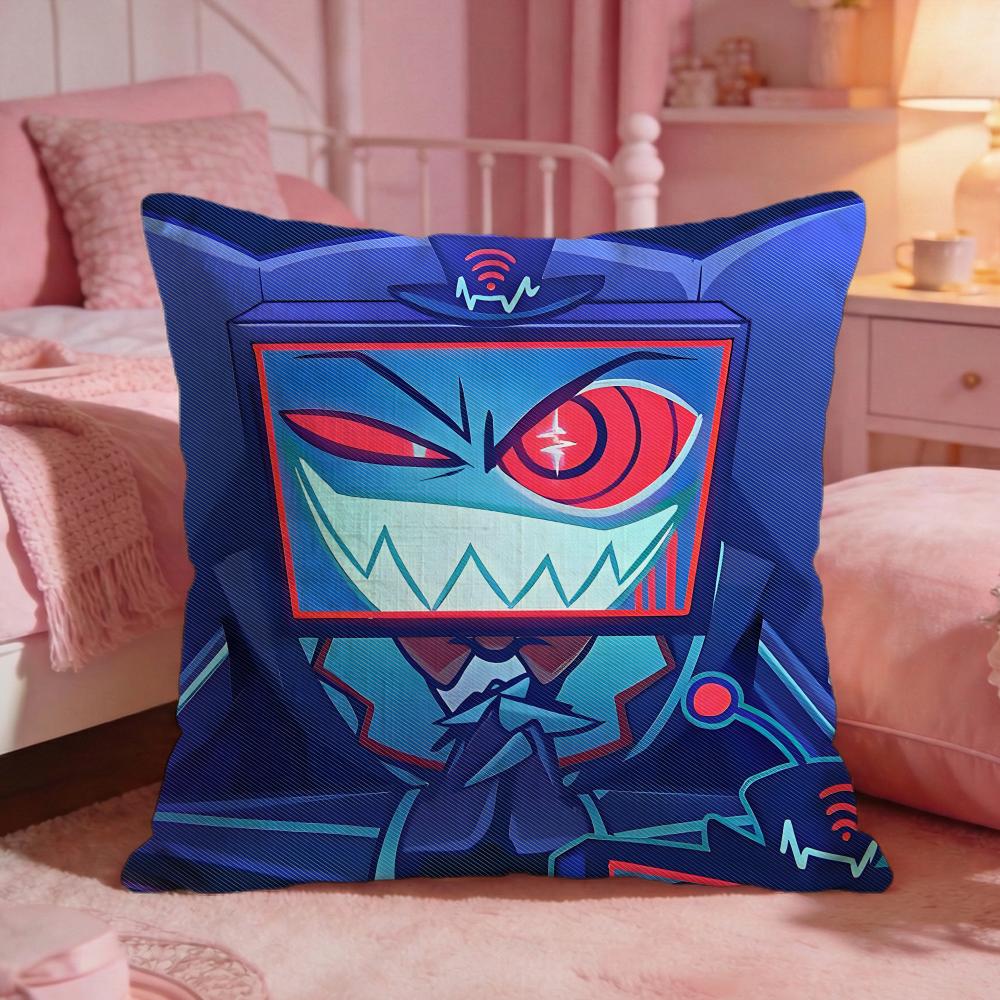 Hazbin HHotels Game Hot Cushion Cover Premium Comfort Reversible Pillow Cove Two In One Design For Any Room Car Interior