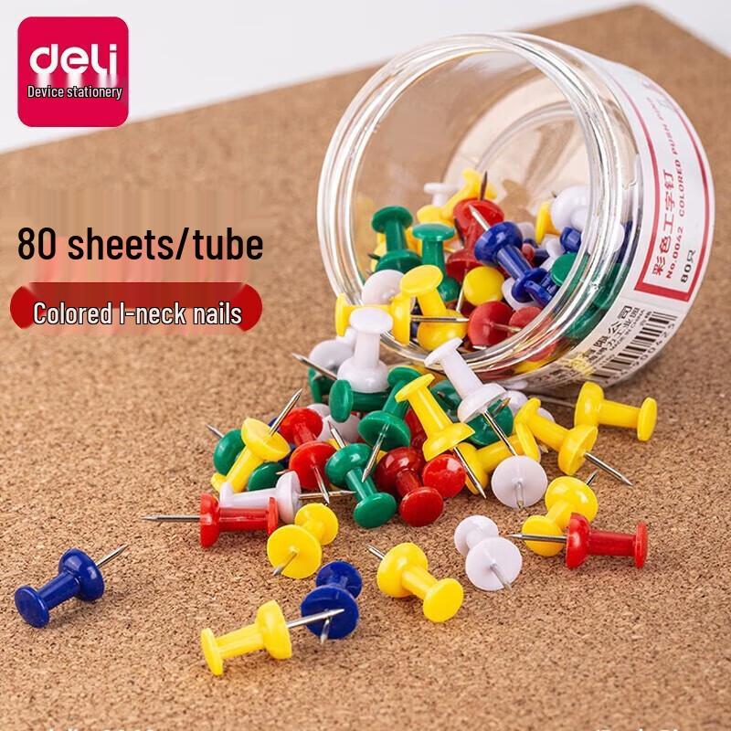 Deli Assorted Color Thumb Tacks разноцветный