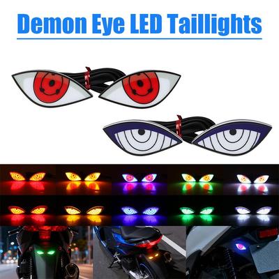 Motorcycle LED License Plate Decorative Lights Snake Eye Rear Tail Light Strobe Flashing Electric Motorcycle Modified