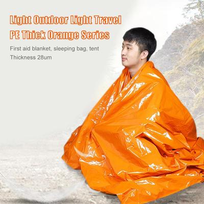Outdoor Bivy Emergency Sleeping Bag Camping Survival Thermal Blanket Mylar Waterproof Emergency Gear Compact Windproof Durable