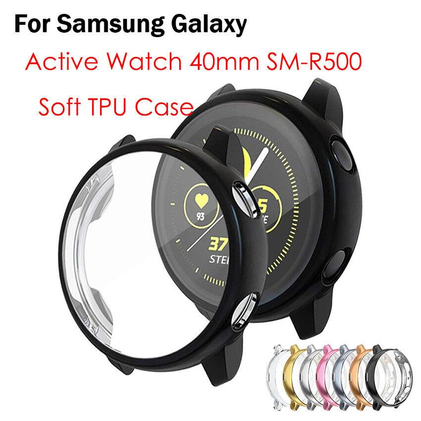 Compatible for Samsung Galaxy Watch Active Case Soft TPU Bumper Full Around Screen Protector Galaxy Watch Active 40mm SM-R500