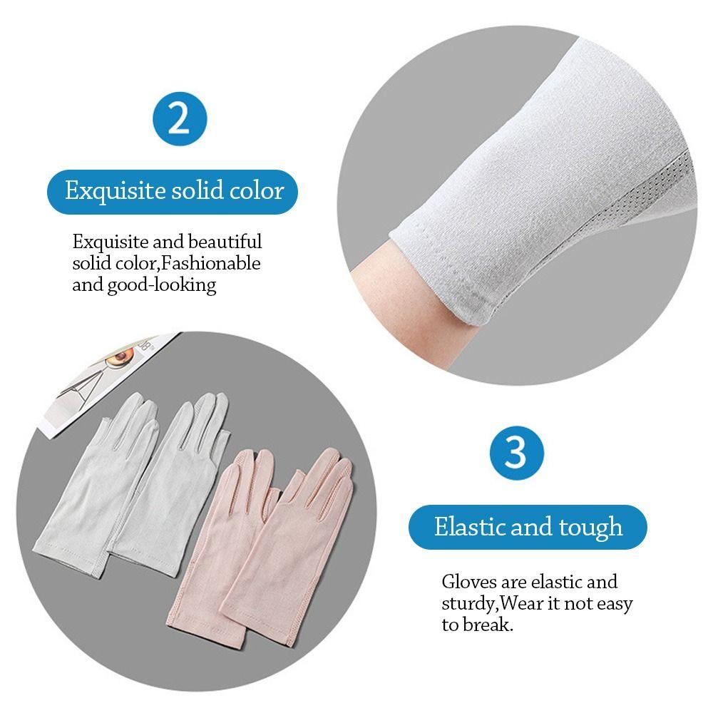 Summer Sunscreen Gloves Breathable Anti-UV Mittens Fashion Cycling Driving Gloves Women Girls