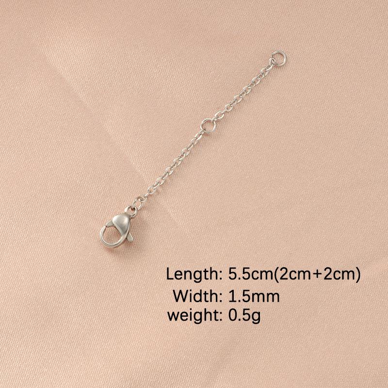 Adjustable Stainless Steel Chain with Lobster Clasp and Pendant Tail