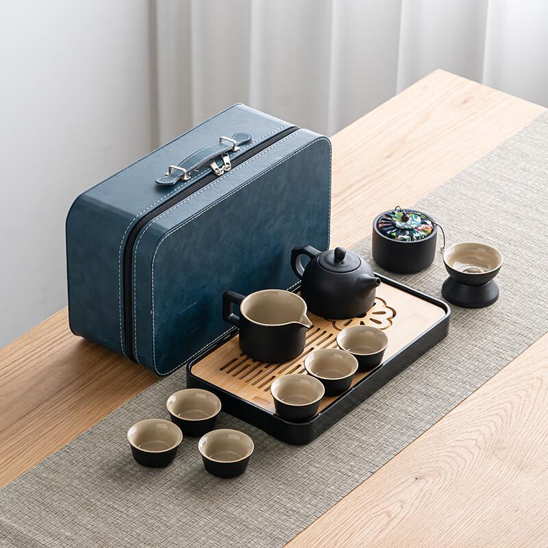 Handun Japanese Portable Ceramic Travel Tea Set