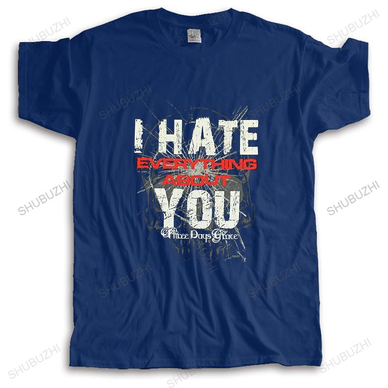New Fashion Tshirt Unisex Crew Neck Tees Three Days Grace Hate Black T Shirt New Official Adult Everything About You
