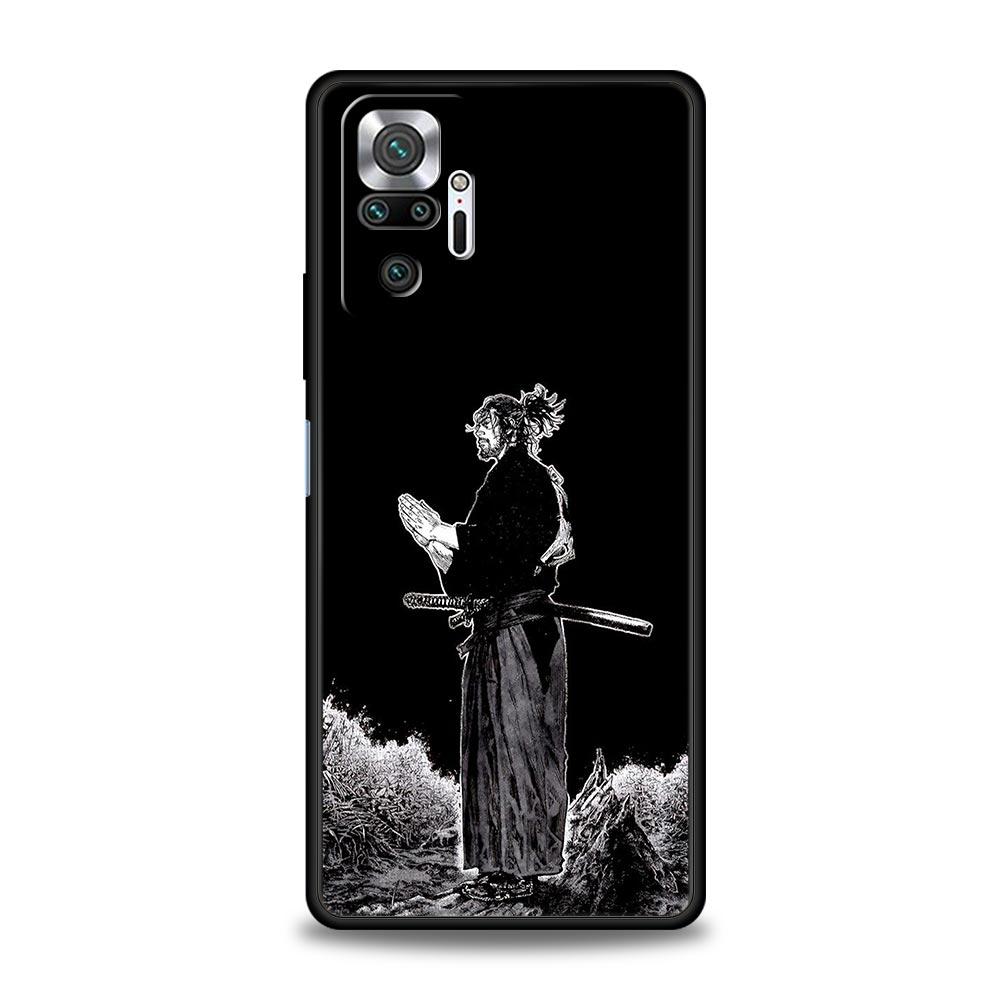 Japanese Bushido Samurai For Xiaomi Redmi Note 12 5G Phone Case 10C 10 11 9 8 Pro Plus 9S 7 8T 9T 9A 8A 9C K50 K40 Gaming Cover