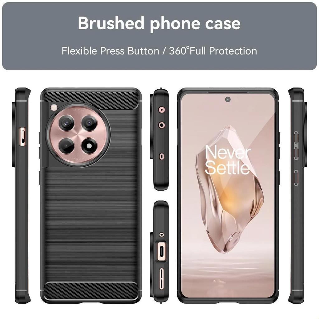 Phone Case For Oneplus 12r ,flexible Tpu Fiber Protective Cover For Oneplus 12r