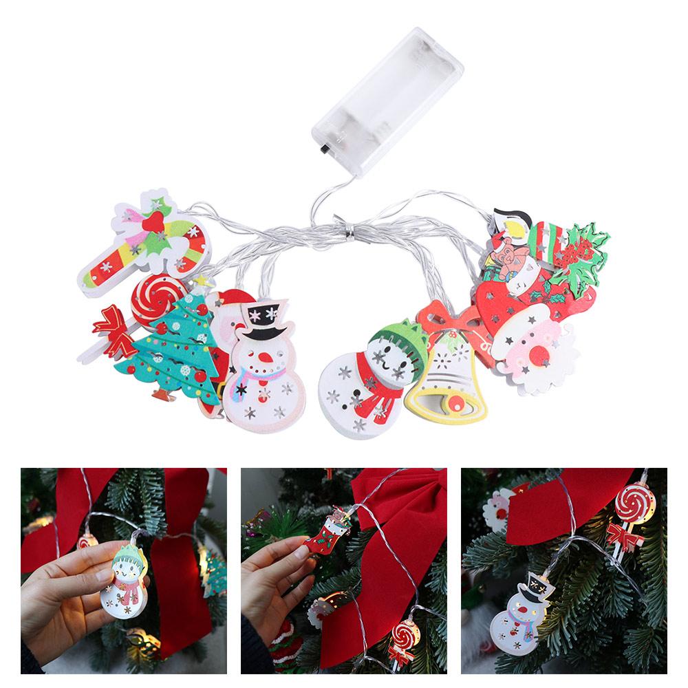 1.65M/10 Light Christmas Lights String 10 Christmas Patterns LED String Light  Desk