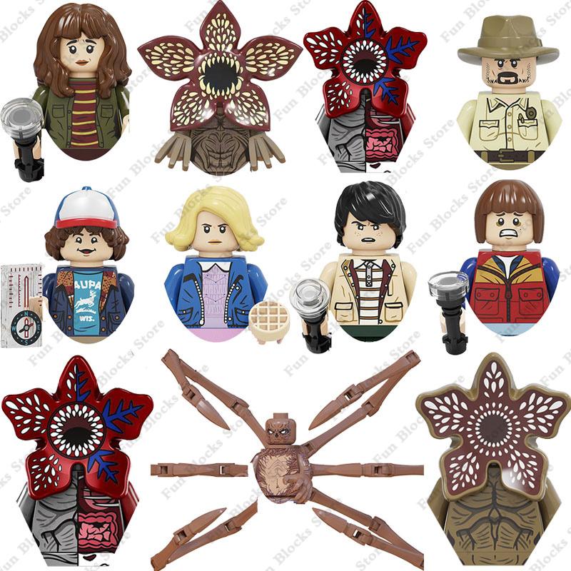 Montauk Upside Down World Building Blocks Demogorgon Vecna Eleven Mini Action Figures Bricks Model Movies Dolls Toys Kids Gift
