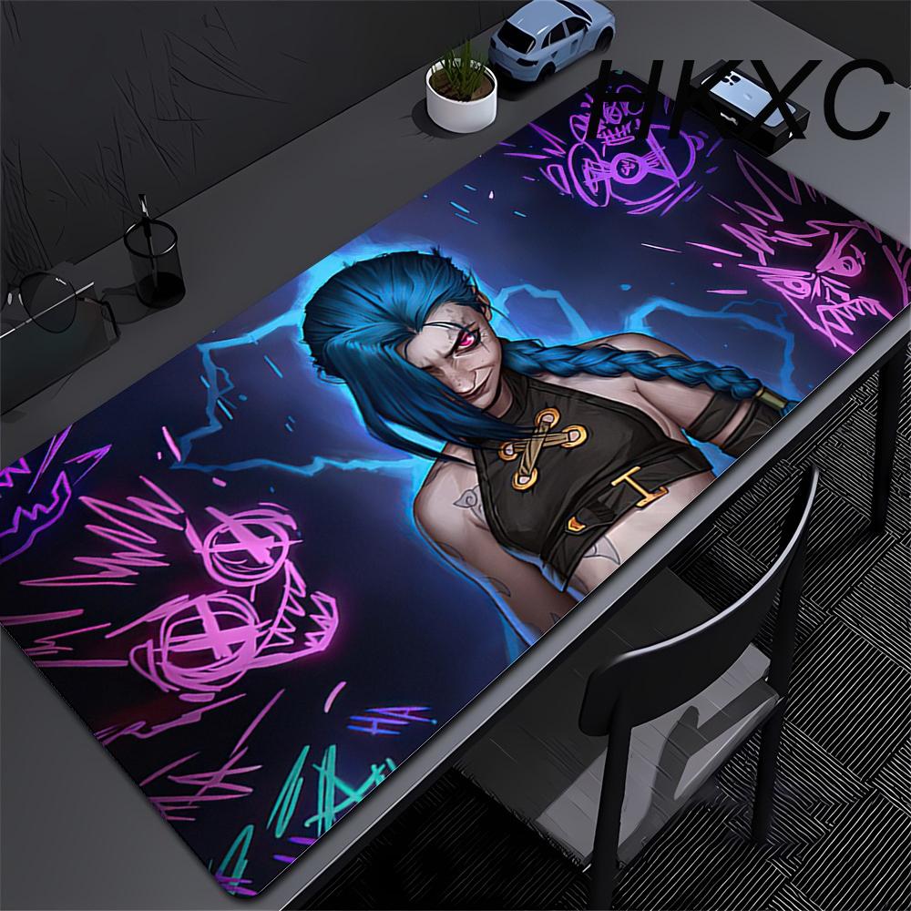 Mouse Pad Gamer Arcane Desk Mat Large Mousepad Gamer Accessories PC Computer Keyboard Deskmat League of Legends Jinx Rubber Mat