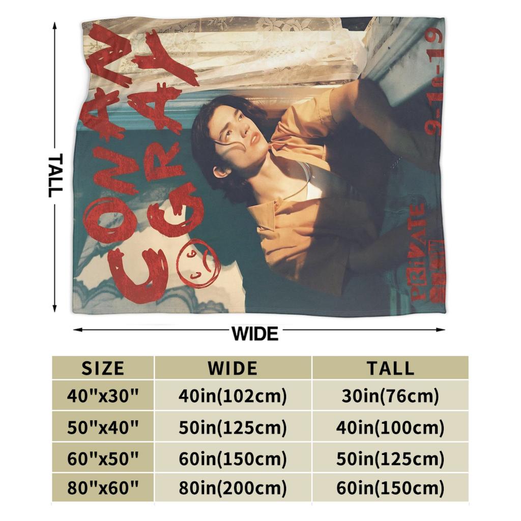 Super Soft Blanket Students Airplane Travel Conan Gray Printed Bedding Throws Flannel Bedspread For Bedroom Sofa Bed Cover