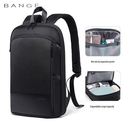 BANGE Herren Leichter Erweiterbarer Laptop-Rucksack - Lässiges Oxford-Stoffdesign