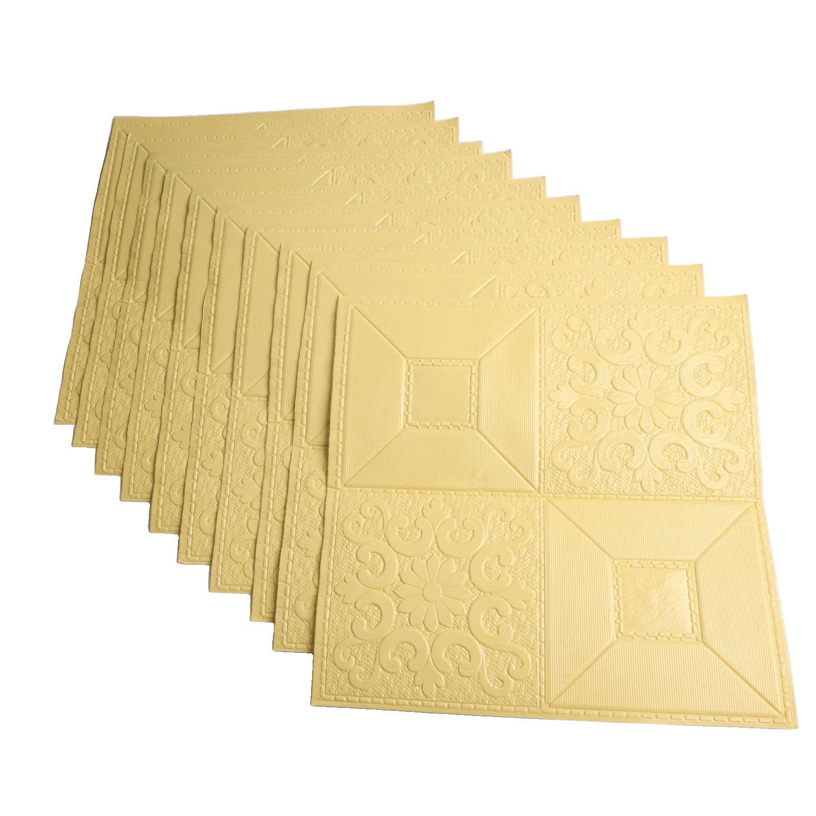 

3D Эффект Наклейка на Стену Украшение Спальни Легкая Установка жёлтый