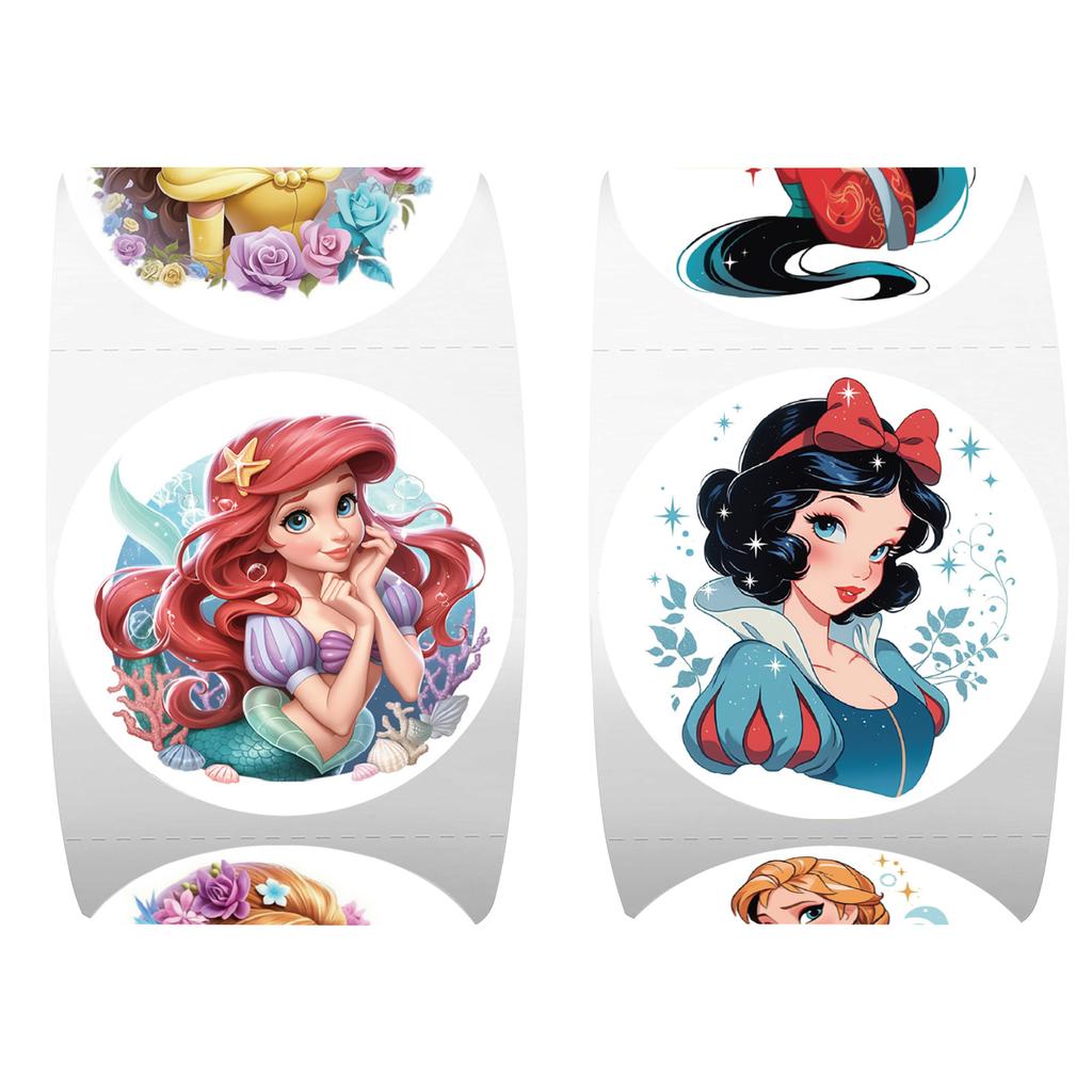 500pcs Roll Stickers Princess Cartoon Stickers Graffiti Sticker Decorate Phone Back Card Trunk Water Cup Cute Cat Stickers Gifts