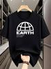 Quick-Dry "Earth" Graphic T-shirt - Casual