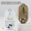 Outdoor Mini Pill Cutter Portable Pill Case Container 2-in-1 Pill Dispenser Dustproof Divided Storage Box Pill Crusher Pill Case