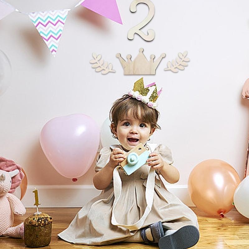 Wooden Milestones Number Word Photo Props Baby Age Markers Announcement Card Home Decoration Personalizing Nursery Gift