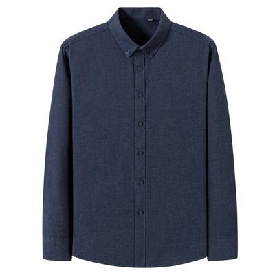 Solid Color Men's Long Sleeve Business Shirt