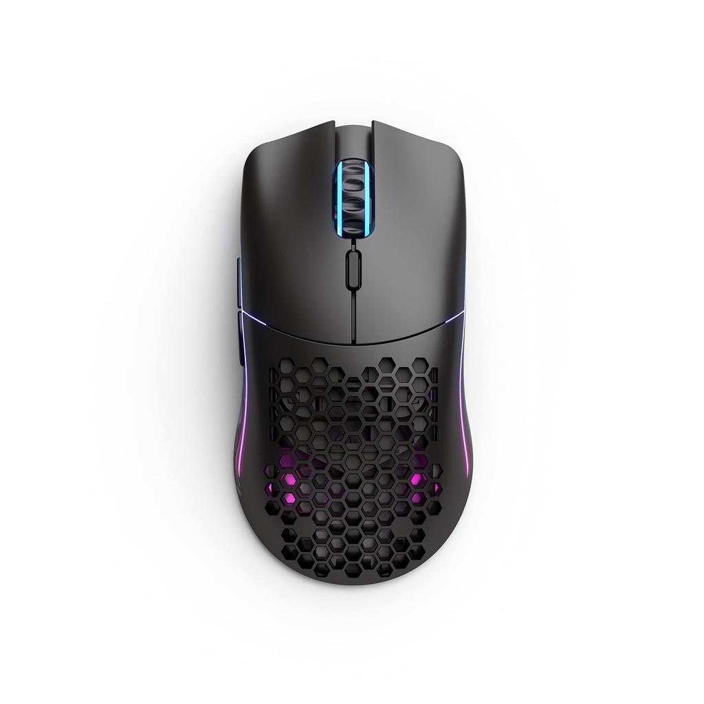 Rato Gaming Glorious Model O Sem Fio, Preto Mate, Ultraleve (65g), Sensor BAMF de 19000 DPI, Design Simétrico