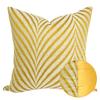 Yellow Wave Pattern Throw Pillow Cover - Modern Luxury for Sofa or Bed