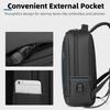 Ultra-thin Laptop Backpack with USB Charing Port High-capacity Business Men Bag Solid Color Waterproof Slim Back Pack