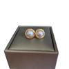 Hand-Woven Vintage Silver Stud Earrings with Freshwater Pearls 