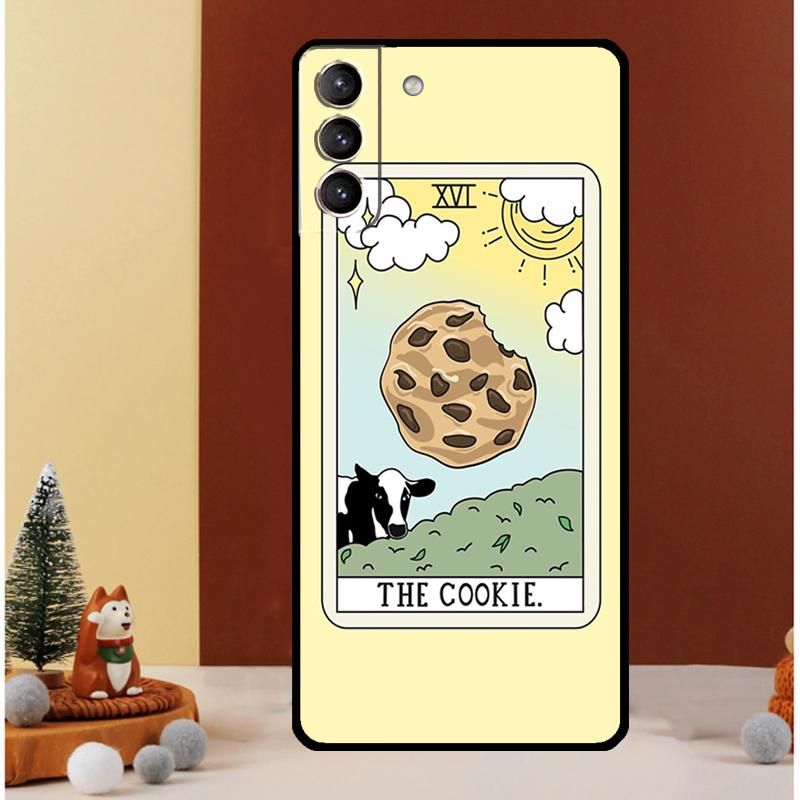 CAKE COFFEE The Boba Tarot Card Case For Samsung Galaxy S23 S24 Ultra S8 S9 S10 S22 Plus Note 10 20 Ultra S20 S21 FE Cover