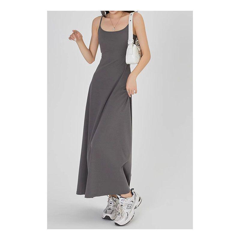 

Summer 2026 Women s Elegant Slimming A-line Bodycon Dress with Spaghetti Straps XL