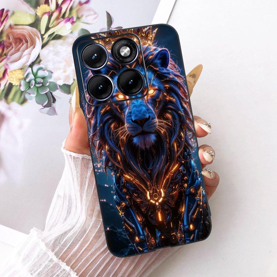 For Motorola Edge 70 Fusion Cool Dragon Tiger Pattern Phone Case For Motorola Edge70 Fusion 5G XT2605 Black Silicone Soft Bumper