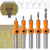 8mm Shank HSS Woodworking Countersink Router Bit Set Screw Extractor Remon Demolition for Wood Milling Cutter