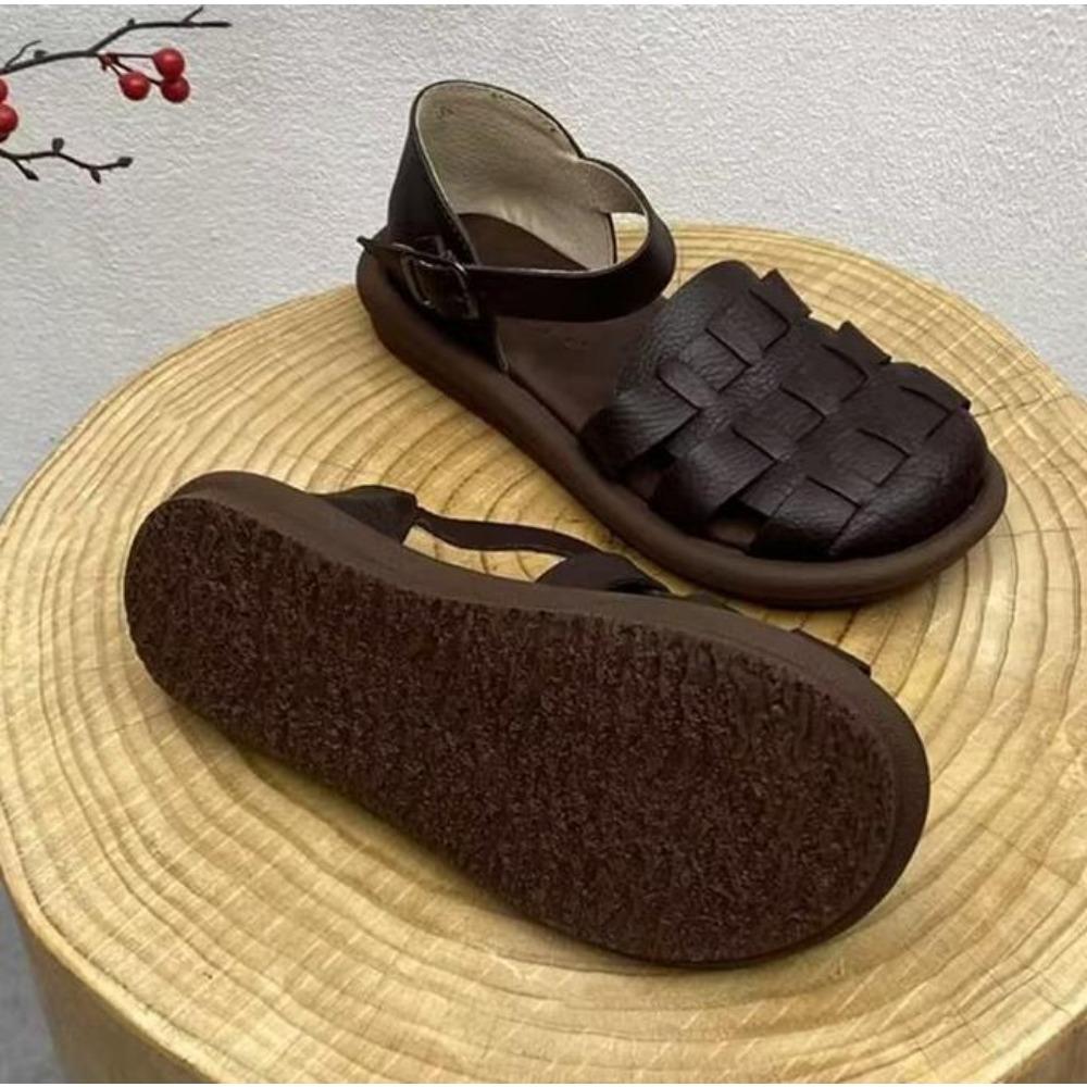 Móda Dámské sandály Léto S otevřenou špičkou Dámská obuv Ploché sandály pro ženy Protiskluzové Pohodlné Lehké Chodící sandály