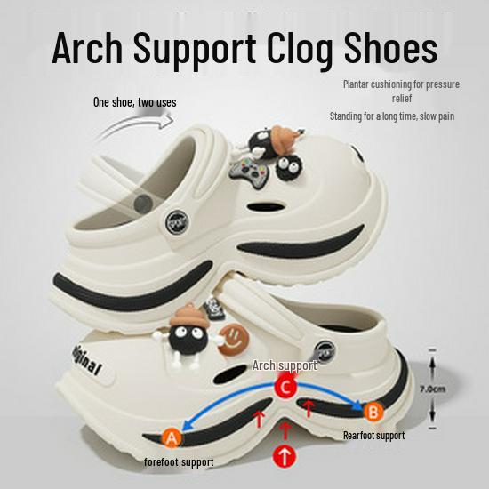 Breathable Non-slip Clogs: Men's & Women's Summer Shoes with Arch Support & Thick Sole