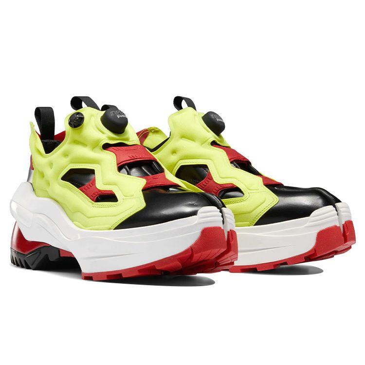 Maison Margiela x Reebok Tabi InstaPump Fury Oxford Yellow Unisex Sneakers Black Vector-Red H06543