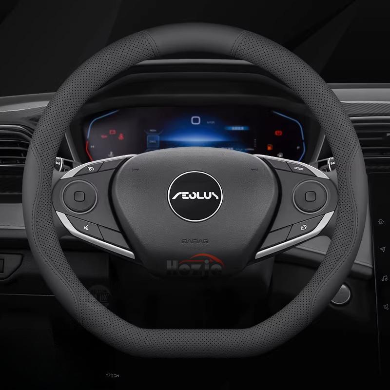 Leather Car Steering Wheel Cover for Dongfeng T5 Evo 580 Shine Max Rich 6 E70 IX5 AX7 Accessories Dongfeng Joyear X3 X5 SX6